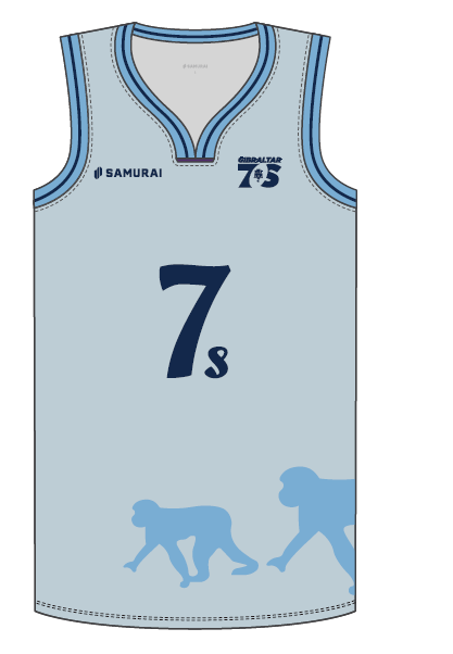 Gibraltar 7s Basketball Singlet Sky Blue